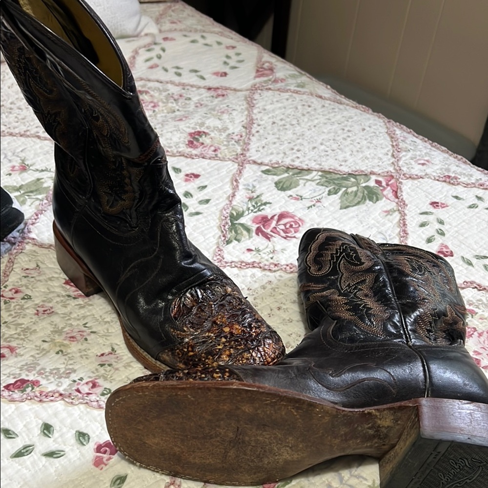 Black and Brown Western Cowboy Boots
